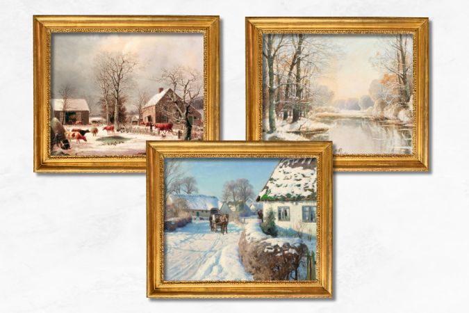 Vintage Winter Art : 6 Free Printables for Your Winter Decor